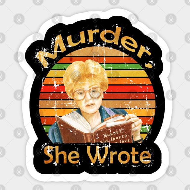 murder she wrote Vintage Sticker by lordwand